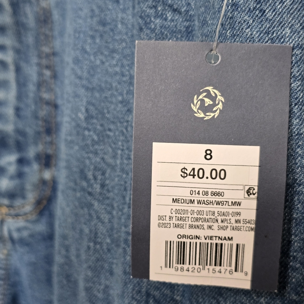 NWT Universal Thread Blue Denim Overall Jumpsuit Size 8 - Picture 11 of 12